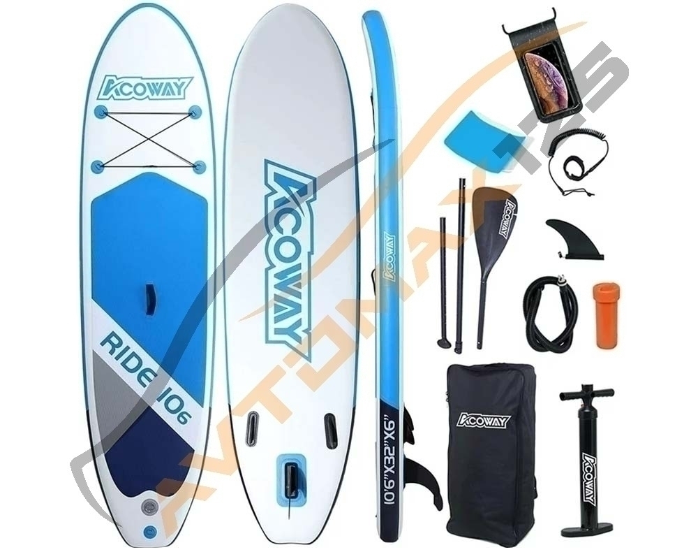 SUP-доска полный комплект 320*80*15 (однослойная, 3 плавника)
