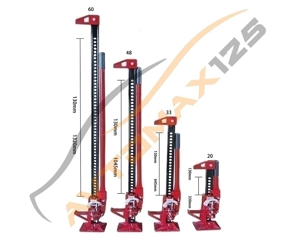 Домкрат реечный HIGHT JACK 48"/122 см 3т. КРАСНЫЙ УСИЛЕННЫЙ.